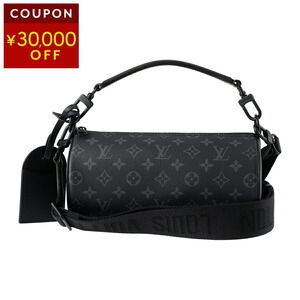 Louis Vuitton Shoulder Bag Monogram Eclipse Black Polochon Gray